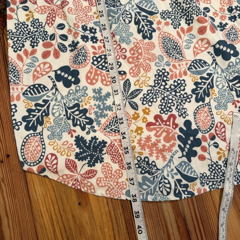 Garnet Hill Sleep Shirt Organic Pima Cotton Flannel Floral Nightgown M NWOT - Picture 6 of 10